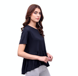 Peplum T-shirt - Black