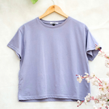 Oversized Cropped Tee - Blue Skies