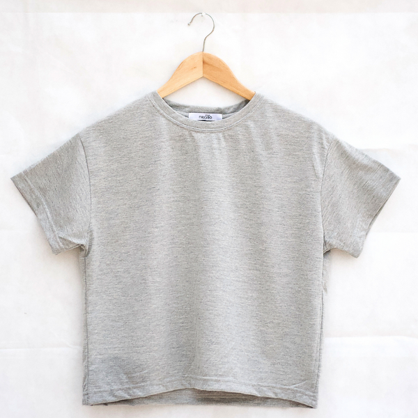 Oversized Cropped Tee - Grey Me Out!