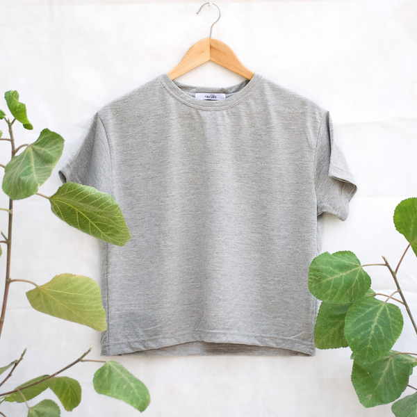 Oversized Cropped Tee - Grey Me Out!